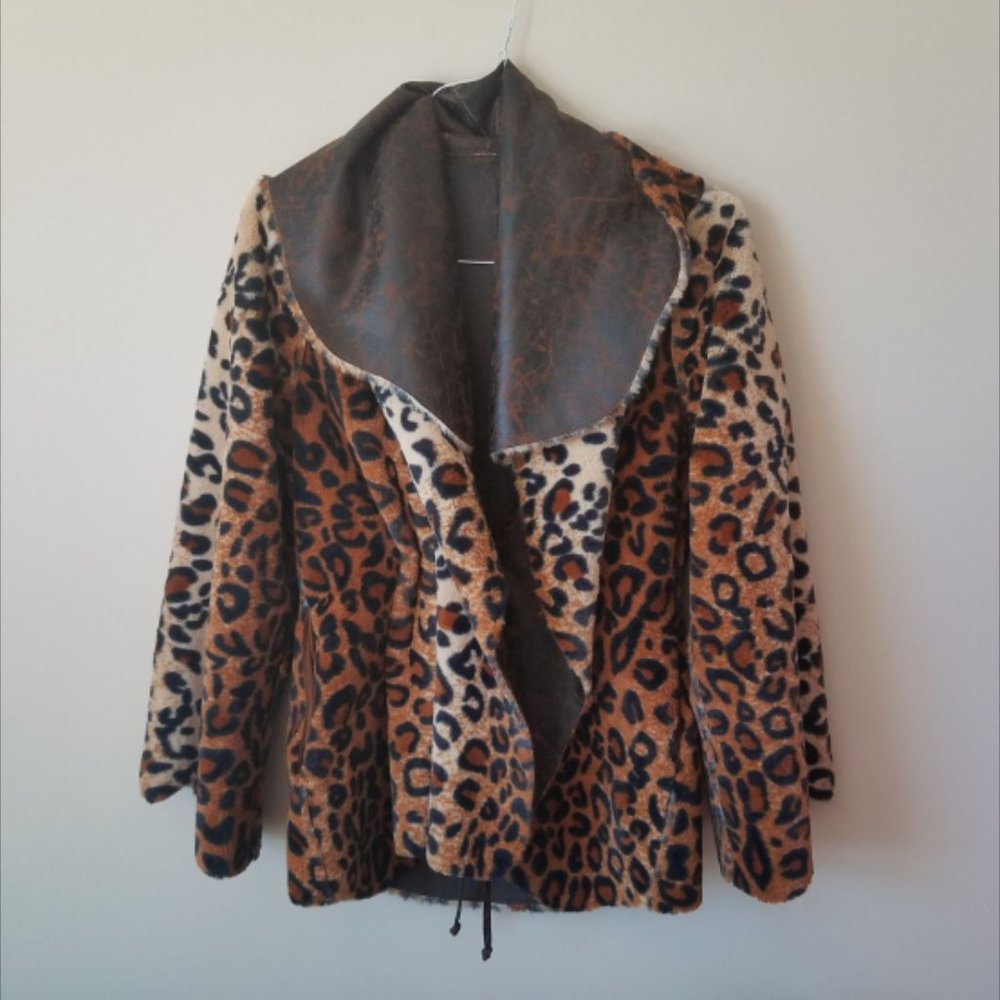 Leopard Chi by Falchi reversible VEGAN coat